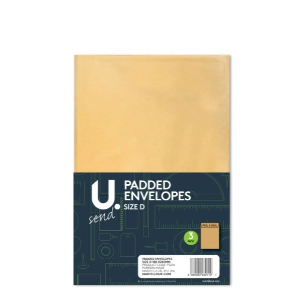 3 Pack Size D Padded Envelopes for Office and Home Supplies