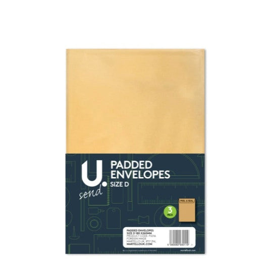 3 Pack Size D Padded Envelopes for Office and Home Supplies