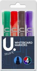 Assorted Colour 4Pack Whiteboard Marker Pens for School Office and Home