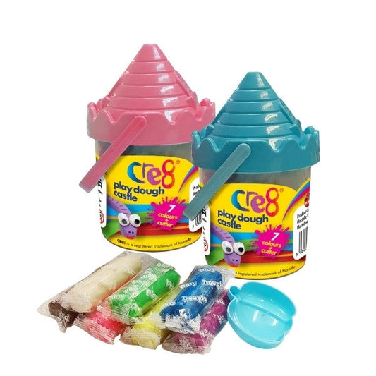 Cre8 Play Dough Castle Set 7 Colours Cutter Included