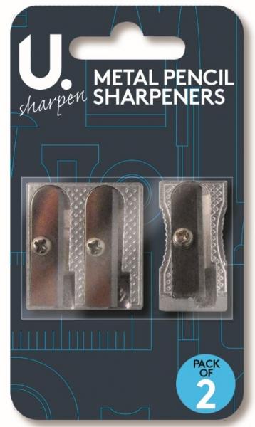 Durable Metal Pencil Sharpeners Pack of 2