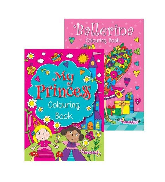 Princess and Ballerina Colouring Book with Assorted Designs