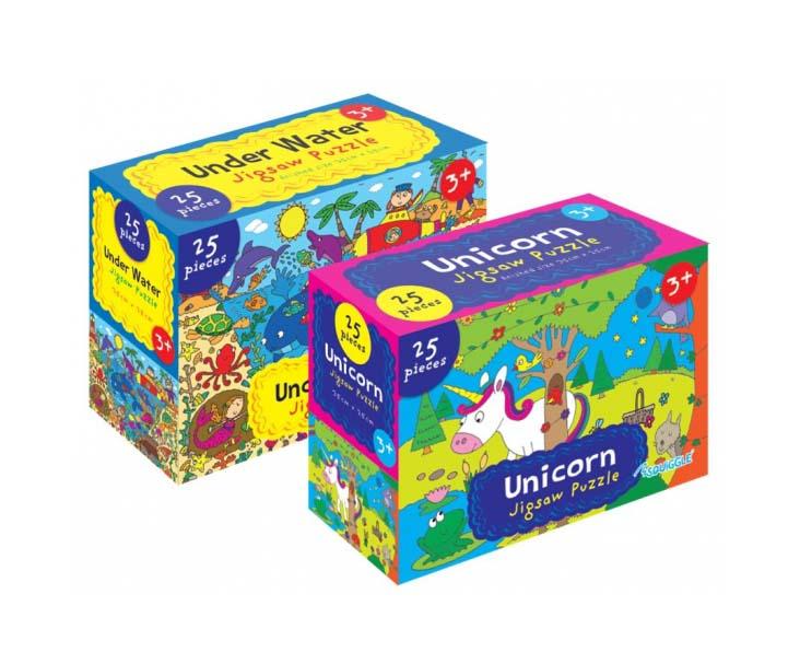 Childrens Unicorn Underwater Jigsaw Puzzle 25 Pieces
