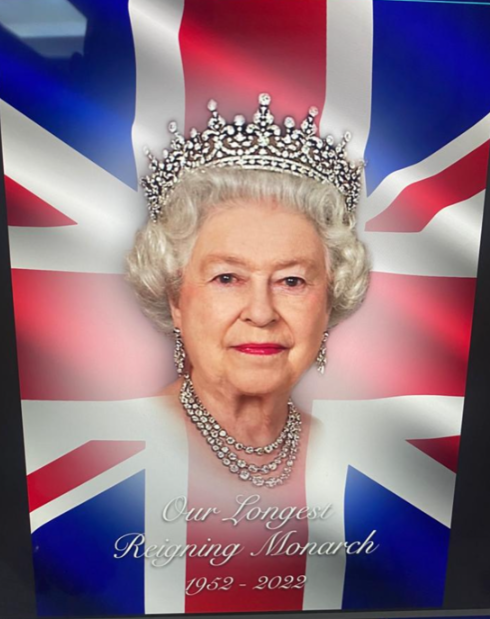 British Queen Face Poster A2 Size 59cm x 42cm