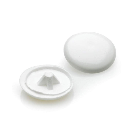 White Pozi Caps Pack of 50 Strong and Durable Screw Covers