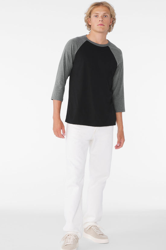 Canvas 3/4 Sleeve Baseball T-Shirt