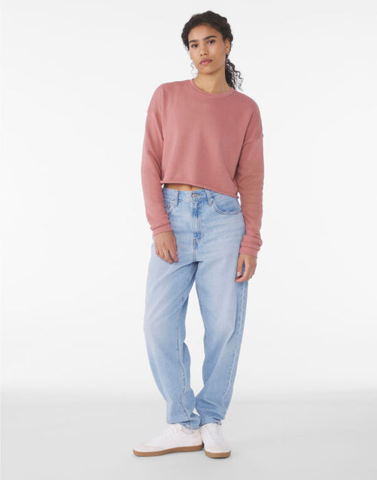 Bella Womens Cropped Fleece Sweat