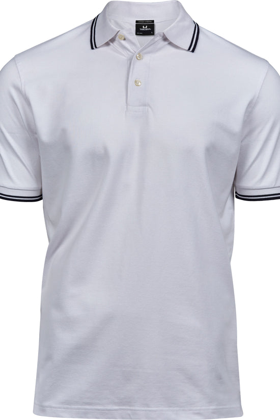 Tee Jays Mens Luxury Stripe Stretch Polo