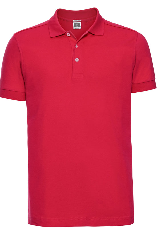 Russell Mens Fitted Stretch Polo