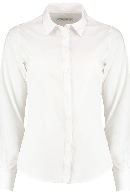 Kustom Kit Lady LS Tailored Poplin Shirt