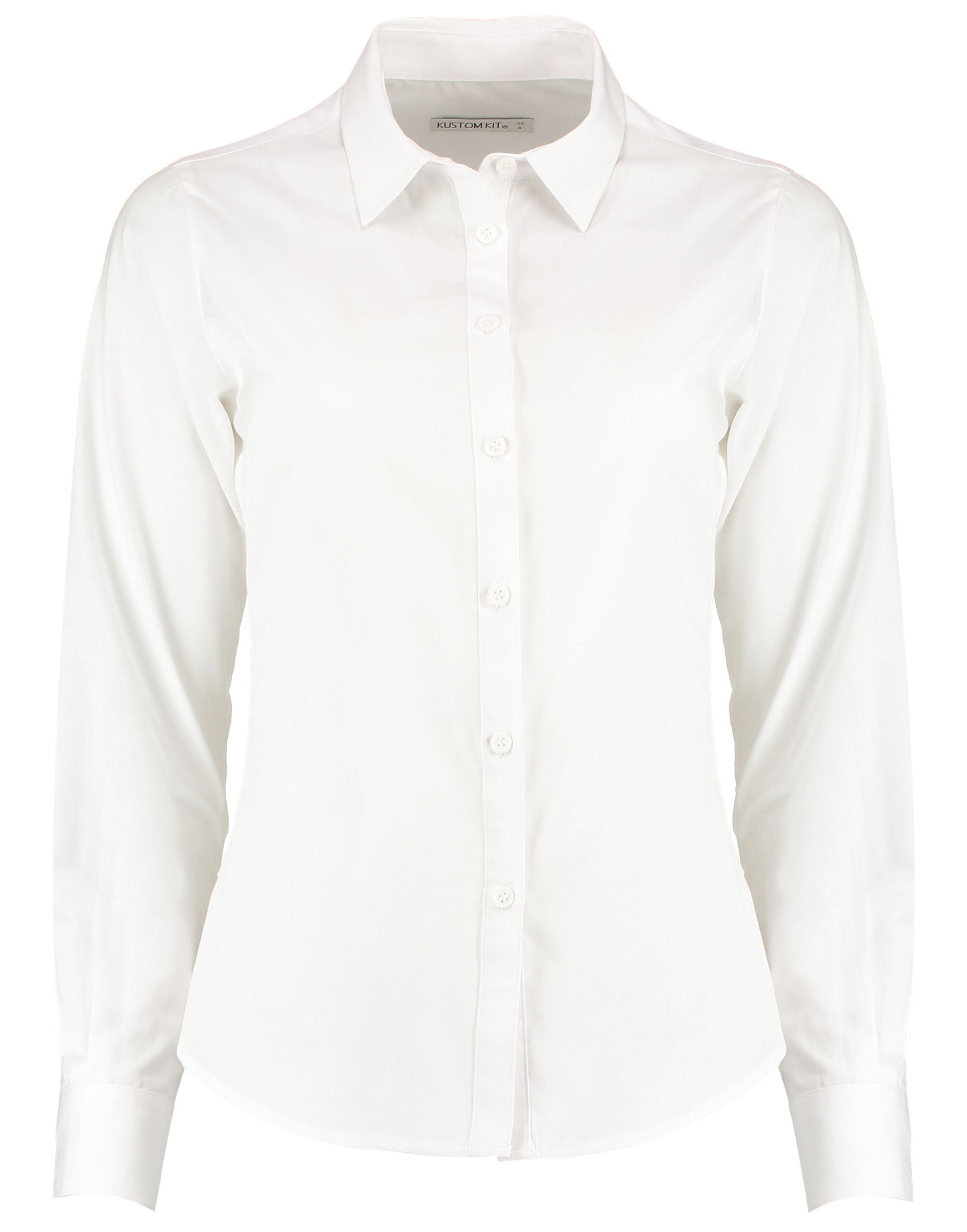 Kustom Kit Lady LS Tailored Poplin Shirt