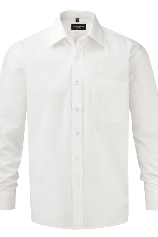 Russell Collection Mens LS PureCot Shirt