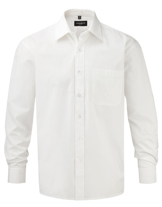 Russell Collection Mens LS PureCot Shirt