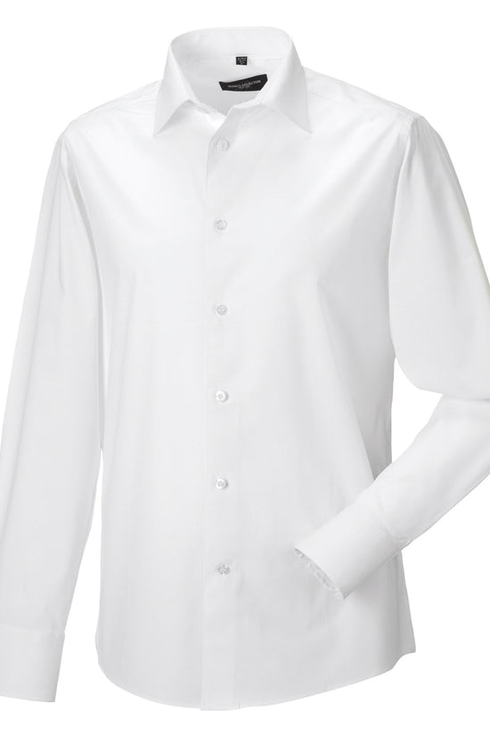 Russell Collection Mens LS Stretch Shirt