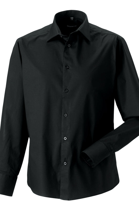 Russell Collection Mens LS Stretch Shirt