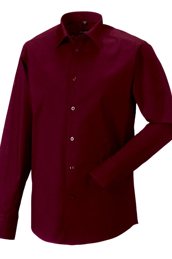 Russell Collection Mens LS Stretch Shirt