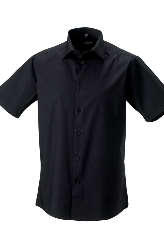 Russell Collection Mens SS Stretch Shirt
