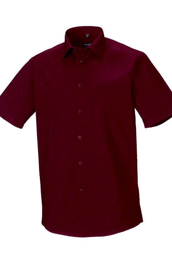 Russell Collection Mens SS Stretch Shirt