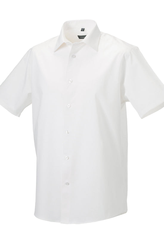 Russell Collection Mens SS Stretch Shirt