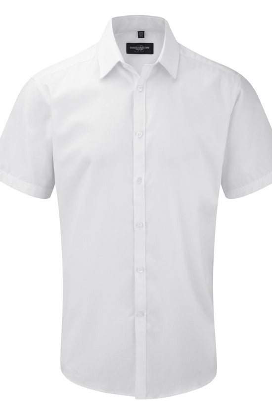 Russell Collection Mens SS H'Bone Shirt