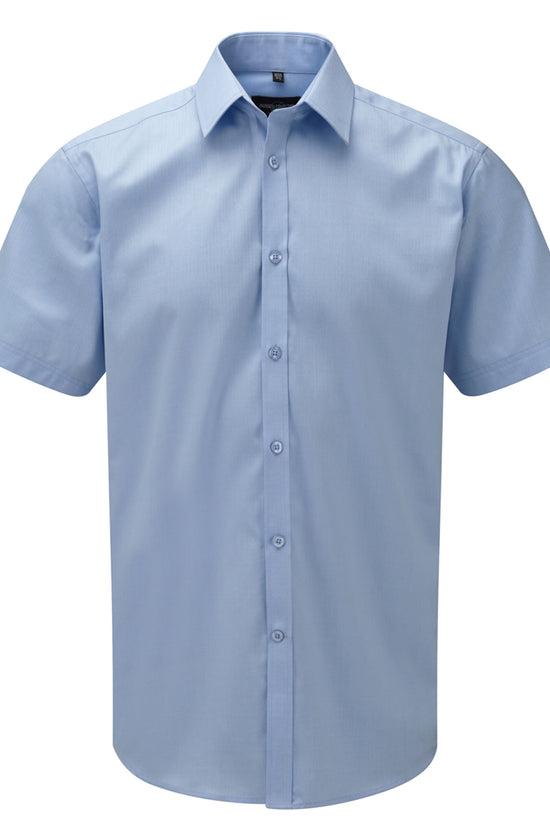 Russell Collection Mens SS H'Bone Shirt