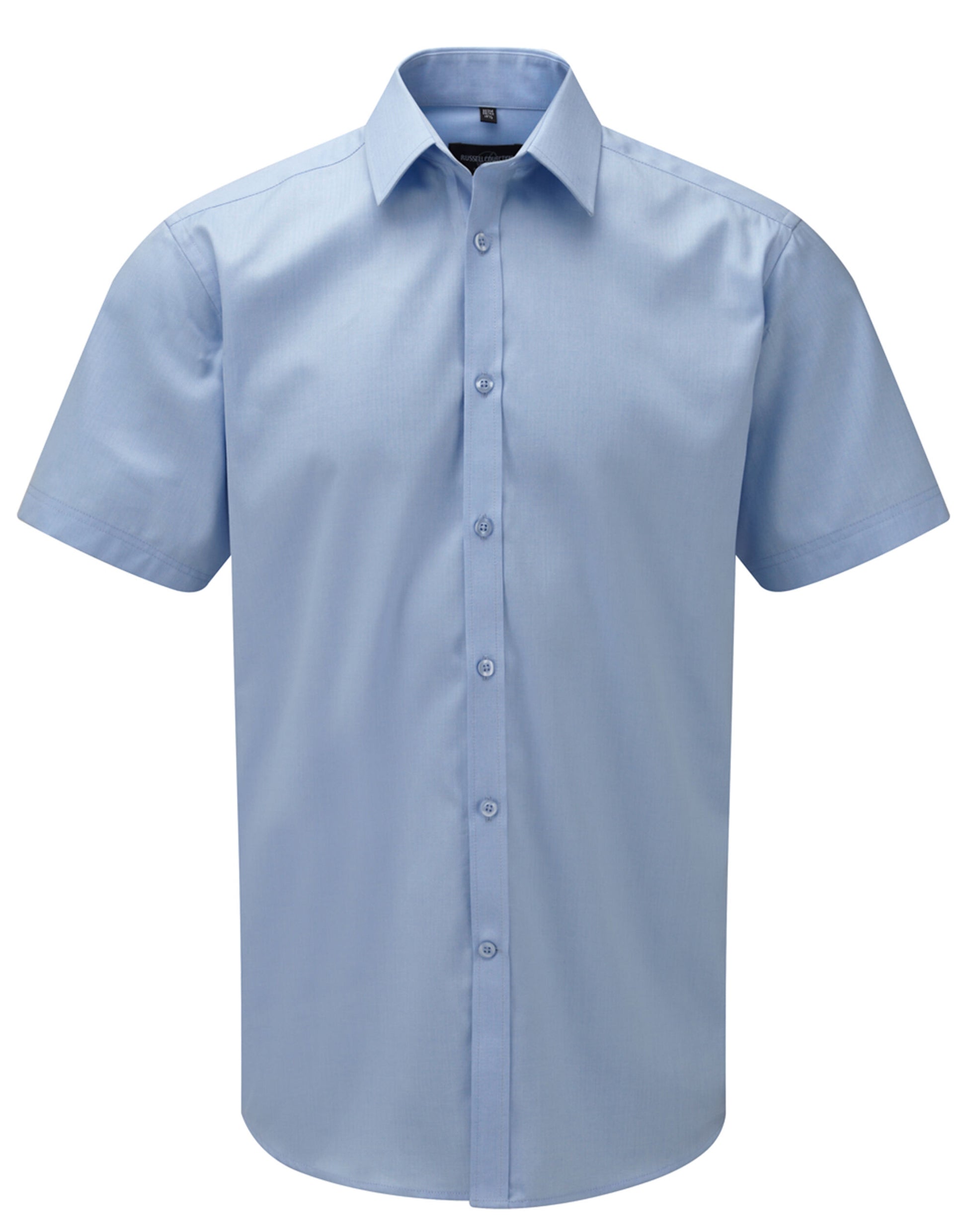 Russell Collection Mens SS H'Bone Shirt
