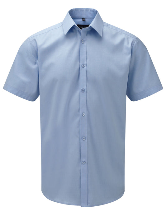 Russell Collection Mens SS H'Bone Shirt