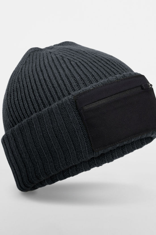 Beechfield Zip Patch Beanie