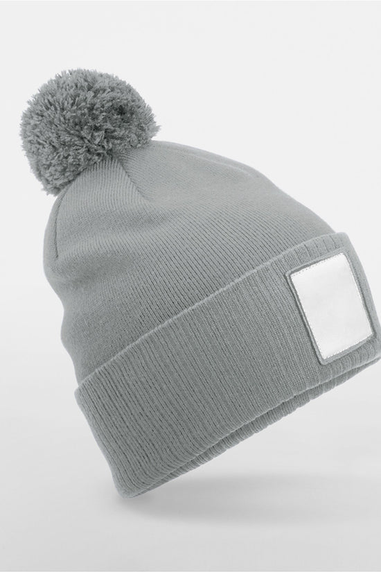 Beechfield Appliqué Patch Pom Beanie