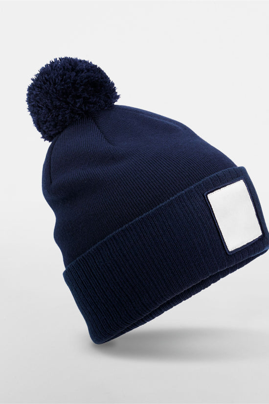 Beechfield Appliqué Patch Pom Beanie
