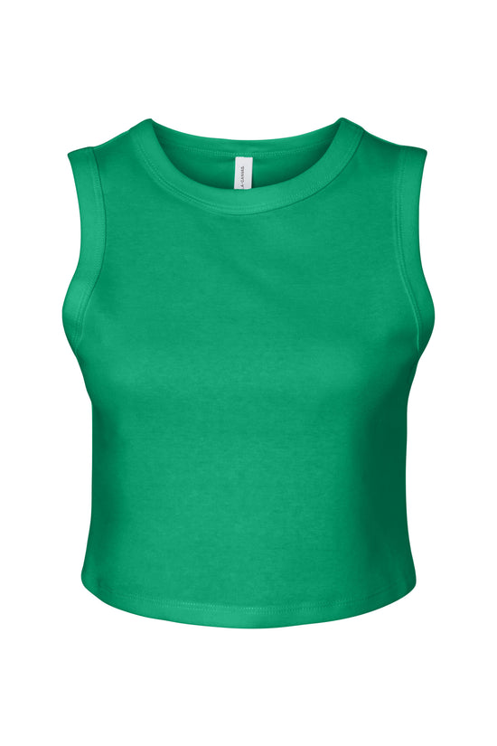 Bella Women's Micro Rib Muscle Crop Tank