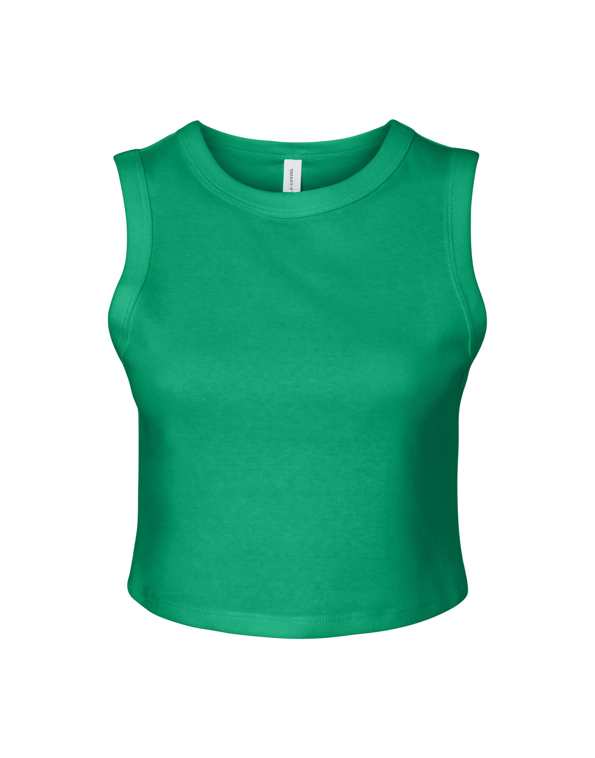 Bella Women's Micro Rib Muscle Crop Tank
