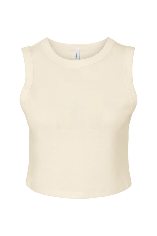 Bella Women's Micro Rib Muscle Crop Tank