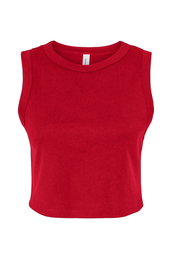 Bella Women's Micro Rib Muscle Crop Tank