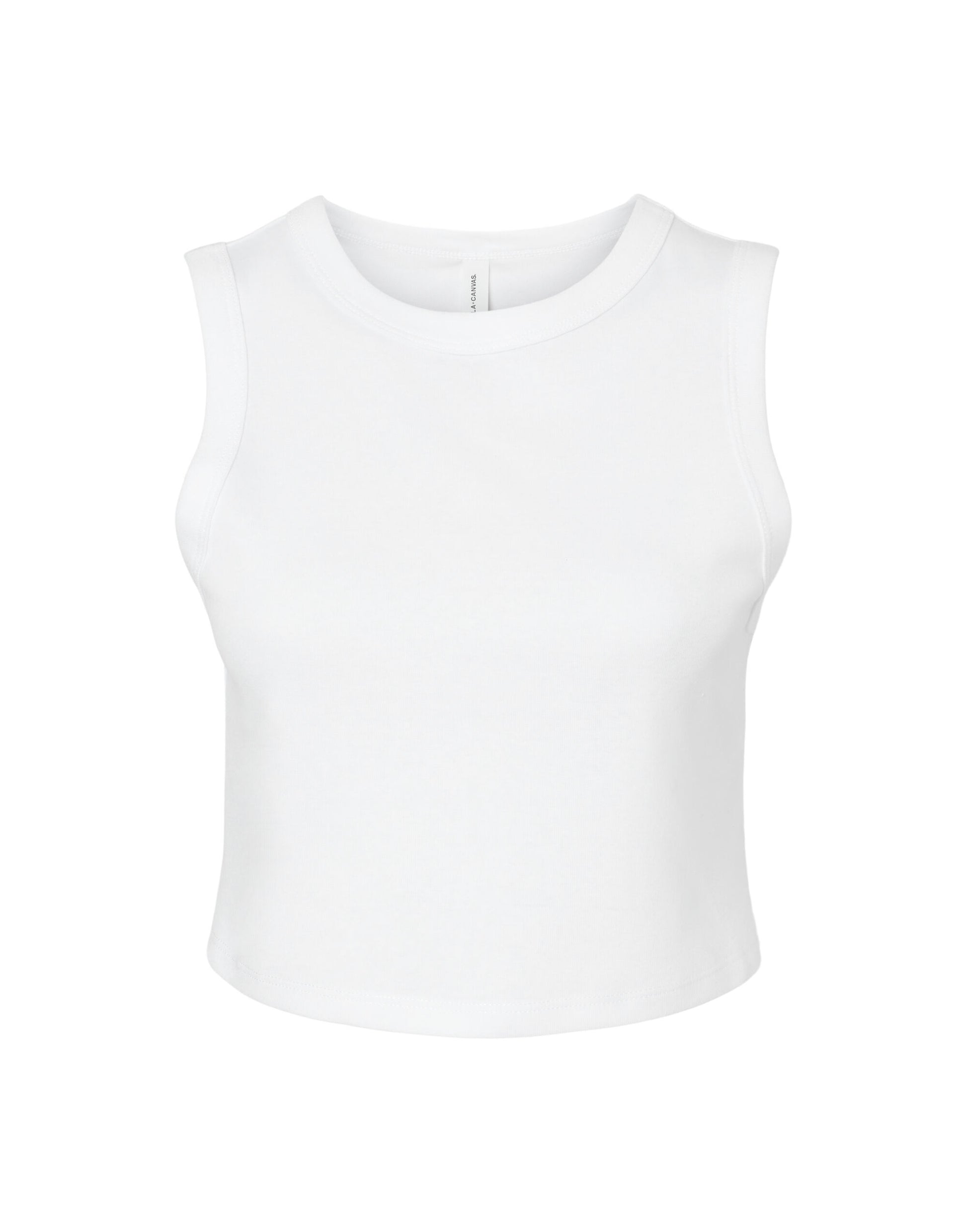 Bella Women's Micro Rib Muscle Crop Tank