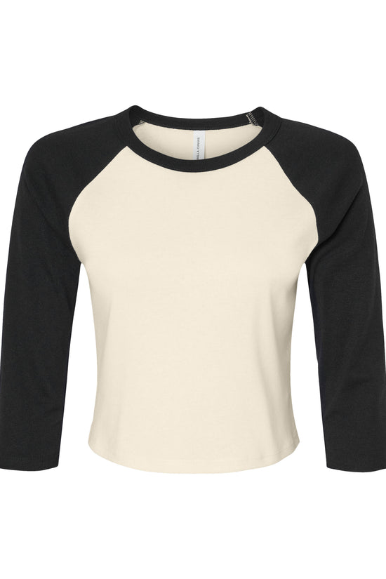 Bella Women's Micro Rib 3/4 Raglan Tee