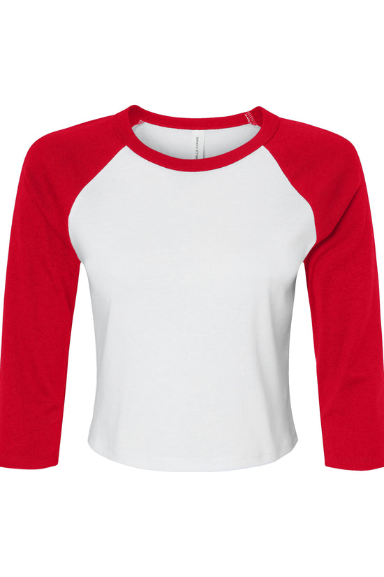 Bella Women's Micro Rib 3/4 Raglan Tee