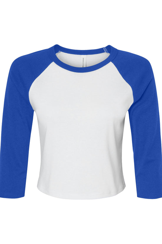 Bella Women's Micro Rib 3/4 Raglan Tee