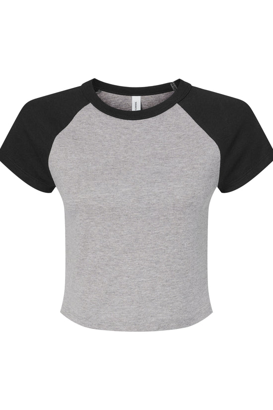 Bella Women's Micro Rib Raglan Baby Tee