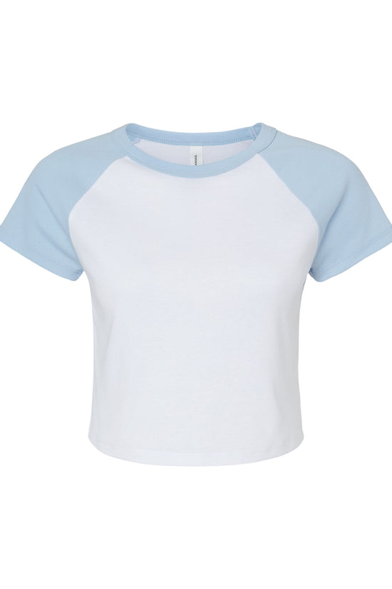 Bella Women's Micro Rib Raglan Baby Tee