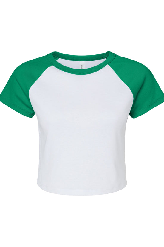 Bella Women's Micro Rib Raglan Baby Tee