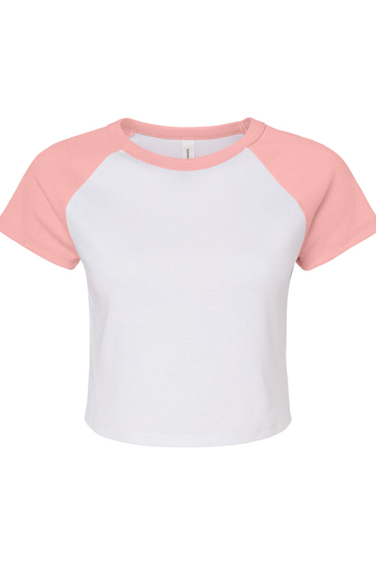 Bella Women's Micro Rib Raglan Baby Tee