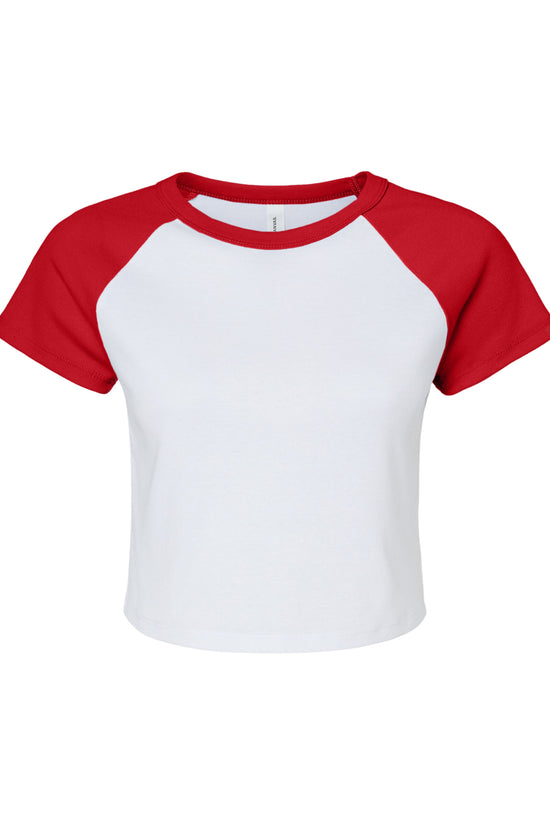 Bella Women's Micro Rib Raglan Baby Tee