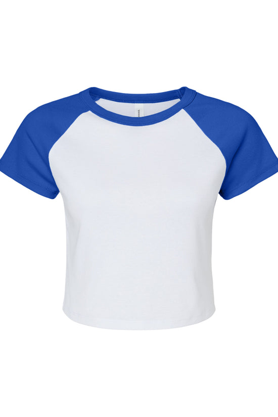 Bella Women's Micro Rib Raglan Baby Tee