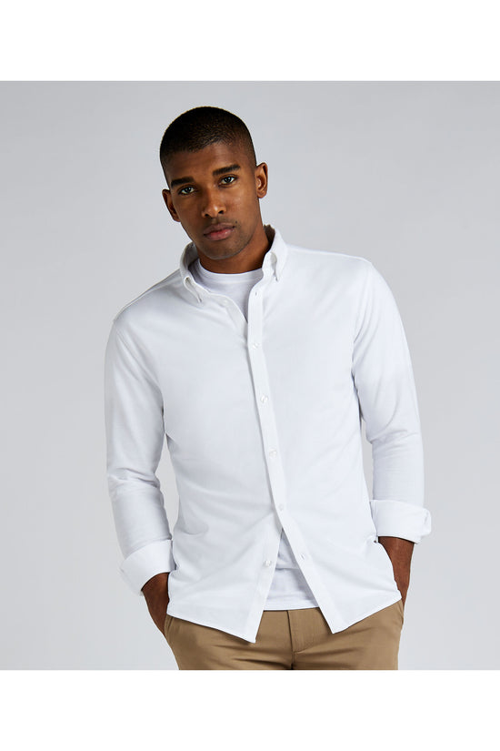 Kustom Kit Mens LS Superwash Pique Shirt