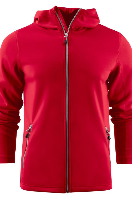 Printer Red Layback Full Zip Hoodie