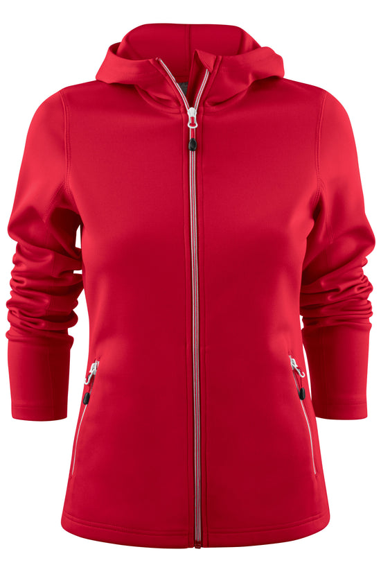 Printer Red Ladies Layback F/Z Hoodie