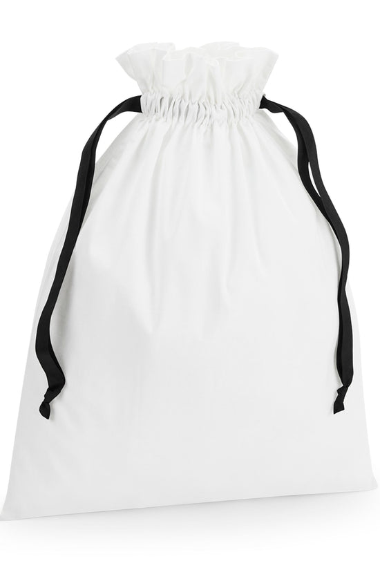 Westford Mill Cotton Bag W Ribbon Cord