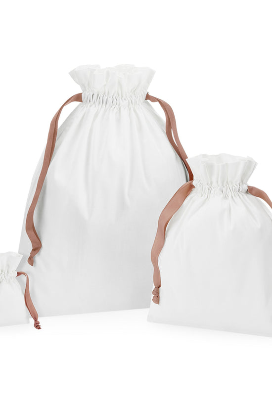 Westford Mill Cotton Bag W Ribbon Cord