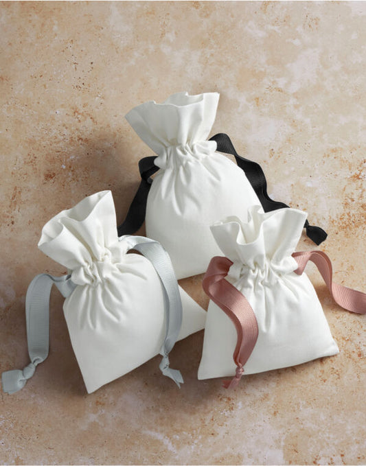 Westford Mill Cotton Bag W Ribbon Cord